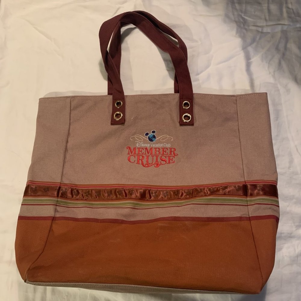 Disney Vacation Club Member Cruise large canvas tote with scarf